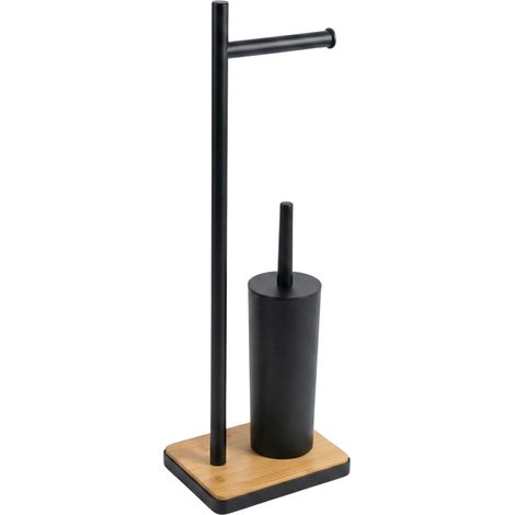 WC-Bürste mit Halter für Toilettenpapier und Bambusuntersetzer IVLO, 65 cm (1/5)