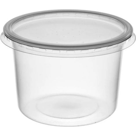 Contenitore per zuppa in PP, ciotola rotonda per gastronomia, 500 ml, confezione da 50 pezzi (1/5)