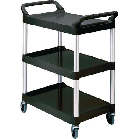 Chariot de Service et Débarrassage Compact Noir - Rubbermaid