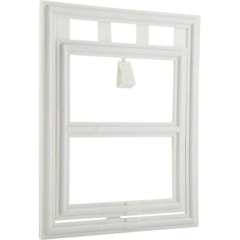 23.7x1.2x28.7cm Chatière pour chats et chiens,compatible avec les portes et fenêtres moustiquaires,pour petits chiens et chatons (Blanc) (1/5)