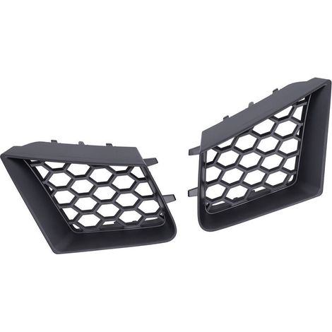 Griglia superiore paraurti anteriore, 2 pezzi sinistra e destra nero lucido di ricambio per Seat Ibiza Cordoba 6L 2002-2009 -Crezuo