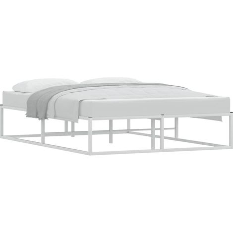 Estructura cama sin colchón metal blanco 140x200 cm vidaXL