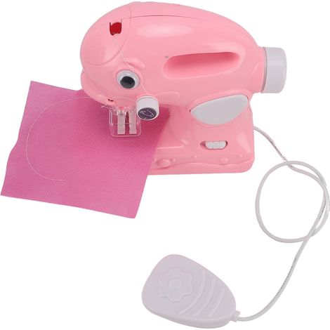 Machine à coudre pour enfants, jouet DIY, machine à coudre électrique rechargeable USB, ensemble rose pour enfants (1/5)
