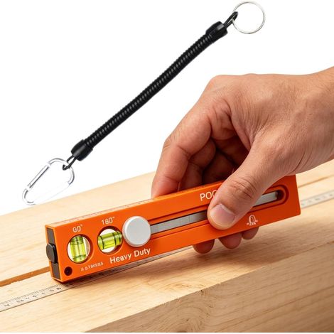Règle De Menuisier Jauge Magnétique En D'Aluminium Outils De Traçage Pour Le Travail Du Bois Pour Ingénieur, Machiniste, Menuisier, Atelier, Mesure, Coupe, Scie, Niveau, Poche (1/5)