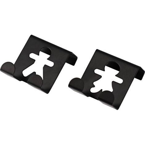 Set mit 2 kleinen metallmännchen zum aufhängen - schwarz - Tendance