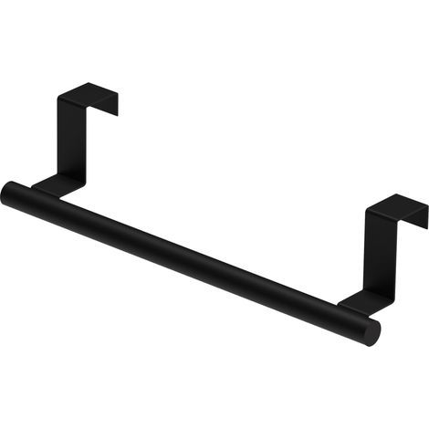 Handtuchhalter für die Schranktür, Küchenhandtuchhalter aus Edelstahl für die Schranktür, schwarz (1/5)