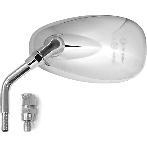 Espejo universal cromado M10x1.25 derecho/izquierdo E512 (1/2)