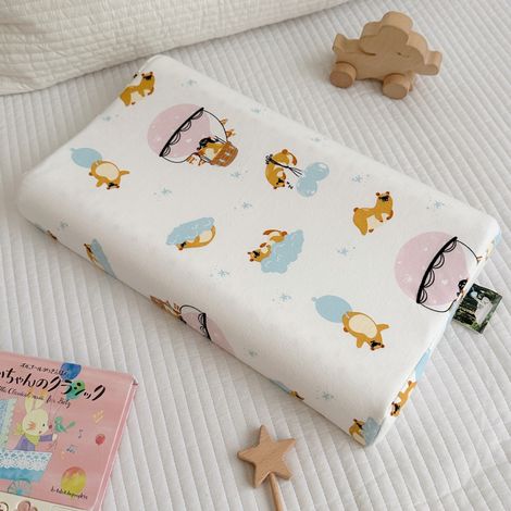 Oreiller pour enfant en latex naturel, oreiller de couchage, housse de coussin amovible en coton lavable incluse, oreiller pour tout-petit, oreiller de sieste pour enfants, unisexe pour garçons et fil (1/3)