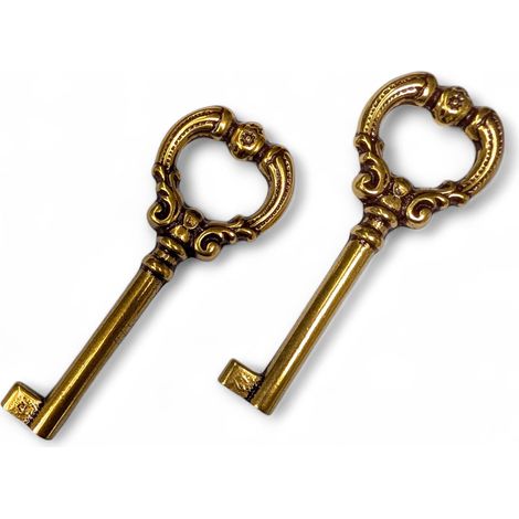 Clés De Meubles En Art Pauvre Et Armoires Anciennes Classiques Modernes Clé Universelle De Style Pour Serrure D'armoire En Laiton Clé Carte Antique Tiroir (BS0313, Patine) (1/5)
