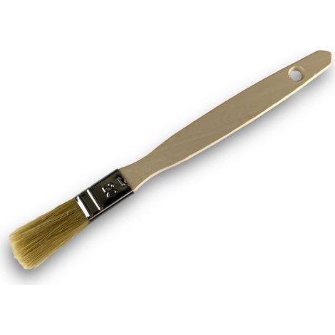 Pinceau queue de morue Lot de 12 Soie blanche Largeur 20 mm Multi support Peinture huile acrylique vernis émaux colle lasure teinture apprêt résine Kibros 32020x12 (1/5)