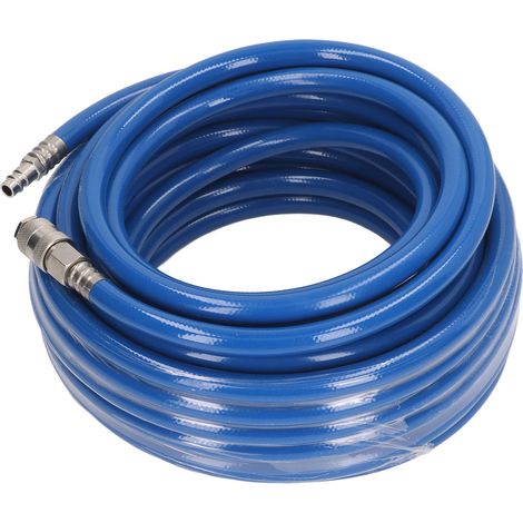 Tuyau d'air comprimé 15m 49.21ft souple léger PVC haute pression avec raccord rapide 1/4in NPT (1/5)