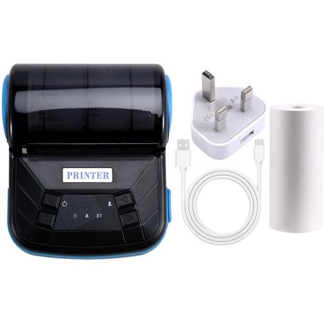 Mini imprimante thermique 80 mm, design élégant et léger, sans encre, compatible Android, iOS et Windows (prise secteur). (1/5)