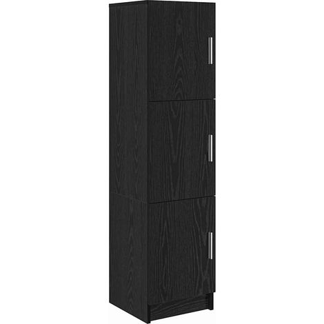 Buffet,Meuble de Rangement Chêne noir 31,5 x 32 x 124 cm CFW544927 (1/5)