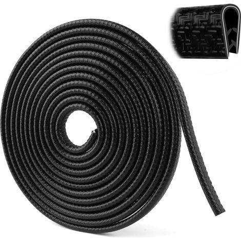 Protection Portiere Voiture, 10m Protections Bord Portière, Protecteur de Porte de Voiture en Forme de U, Protection Bord de Tole, Protege Portiere Voiture pour SUV, MPV, Portes, Coffre, Capot (Noir) (1/5)