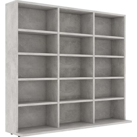 Maison Exclusive - Mobile Porta CD Grigio Cemento 100x23x89,5 cm Legno Multistrato (1/5)