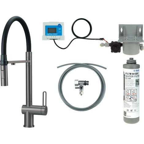 deante BRMFD75M Grifo de cocina con kit de filtración de agua y caño flexible. (1/3)