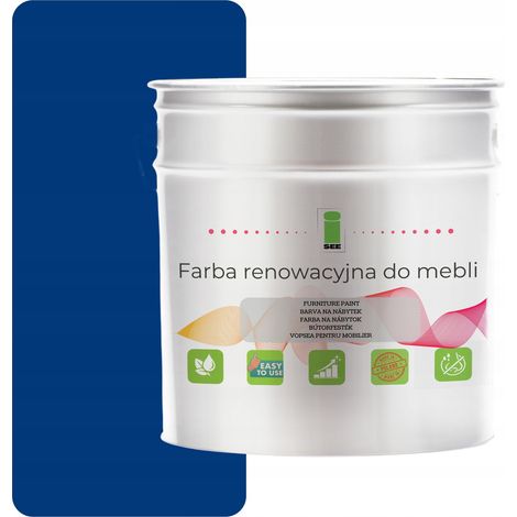 Peinture pour meubles de cuisine 5002 bleu semi-mat 2,5 L pour façades en bois 2 en 1 (1/5)