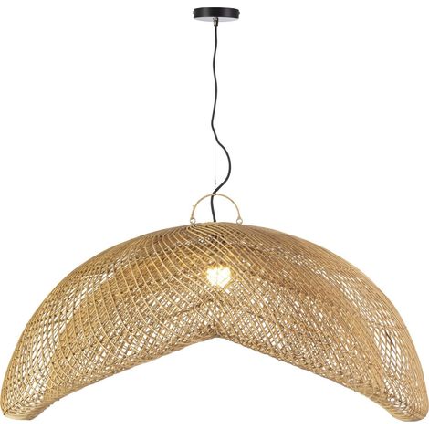 Lampe d'ambiance épurée en rotin - Beige naturel tressé chaleureux (1/4)