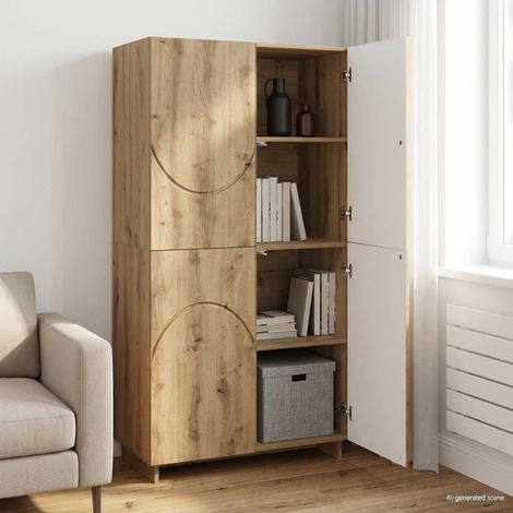 Aparador alto Roble artisan 79 x 41 x 151 cm (1/4)
