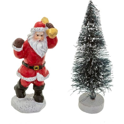 Santon für Dorf Tannenbaum und passende Figuren - Weihnachtsmann