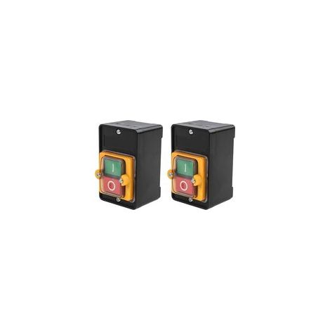 Lot de 2 interrupteurs à bouton-poussoir 10 A 220 V étanche à la poussière pour perceuse d'établi et projets de bricolage