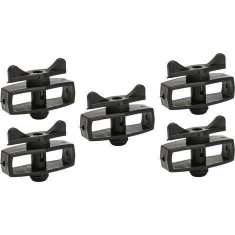 50 Stück tragbare elektrische Zaunspanner für den Garten, aus Aluminiumlegierung, schwarz (1/5)