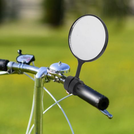 Rétroviseur de Vélo Noir Réglable à 360°, Sécurité pour Cyclisme et Guidon