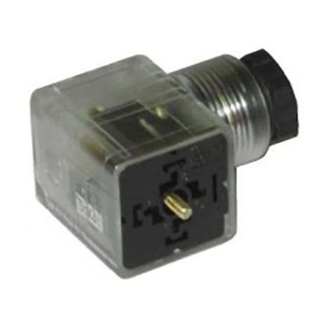 Connecteur de solénoïde, Femelle, 2P+E, Vis 10A, 120 V c.a., PG11