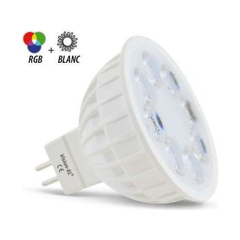 Ampoule LED Miidex GU5.3 4W RGB+CCT Blanc + Couleurs (1/5)