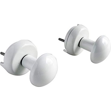 SOMATHERM FOR YOU - B21812B - O ganci per asciugamano asciutto bianco - Tubo piatta per vite (1/3)