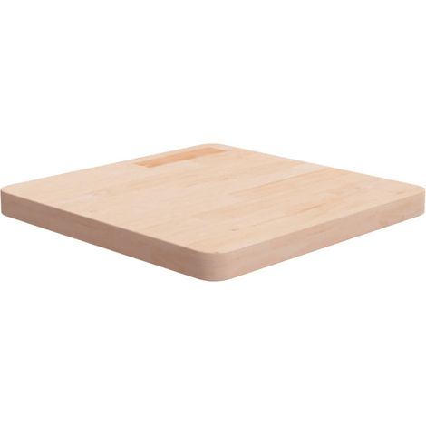 Tischplatte Quadratisch 50x50x4 cm Eichenholz Unbehandelt
