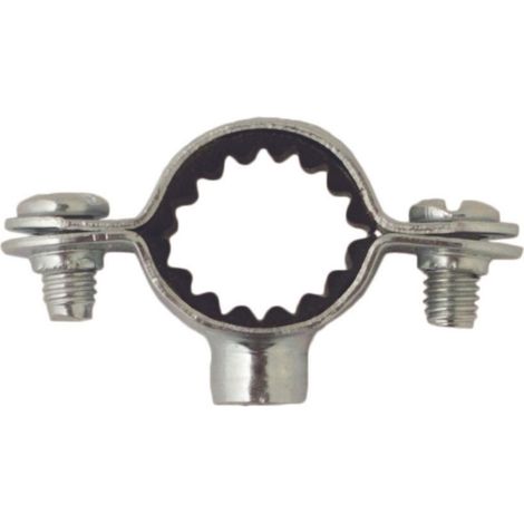 Collier Simple Isophonique Plomberie pour Tube Diam.40 Acier Zn- Embase M7X150