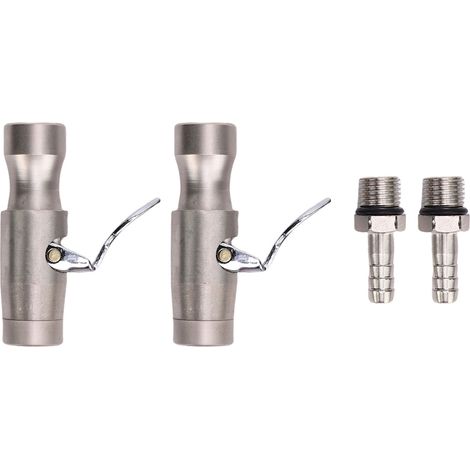 Mandrin d'air de verrouillage 300 PSI 1/4 pouces FNPT, robuste, flux fermé, verrouillage droit en laiton sur pneu pour jauge de gonflage, compresseur mat.