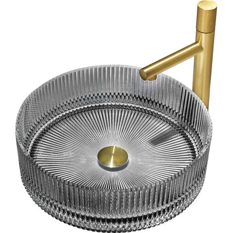 Mexen Eiva lavabo sobre encimera de vidrio 39 x 39 cm, negro - 24163970 (1/2)