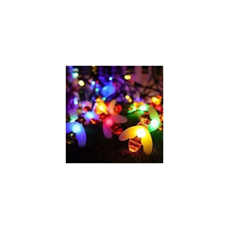 60 Solar-Bienenlichter, 11 m lange Lichterkette für den Außenbereich, 8 Leuchtmodi, IP44 wasserdicht, für Garten, Terrasse und Innendekoration (1/5)
