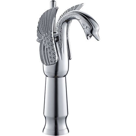 Sink Faucets Bathroom Faucet Sink Faucet Hotel Copper Mixer Taps Hot and Cold Faucets Long, silver