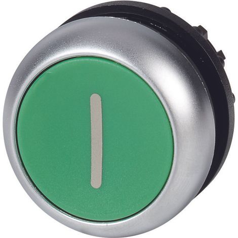 Accionamiento M22-DR-G-X1, botón verde plano, antirretorno