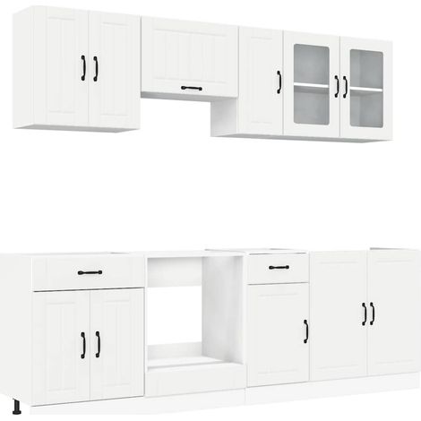 Set Mobili da Cucina 8 pz Kalmar Bianco Legno Multistrato vidaXL (1/5)