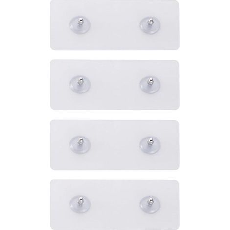 Stück selbstklebende Badezimmeraccessoires ohne Bohren für Eckduschablagen zur Wandmontage, transparente Ersatzklebestreifen (1/5)