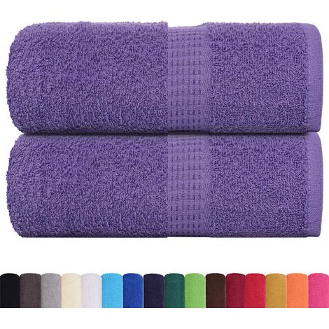 Serviettes de visage FROGN 2 pcs violet 30x30 cm 360 g/m² (1/5)