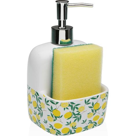 VERSA dispensador jabon ceramico lemons , Dispensador jabon ceramico lemonsMarca VersaEste dosificador de jabón de cerámica con diseño de limones es ideal para añadir un to