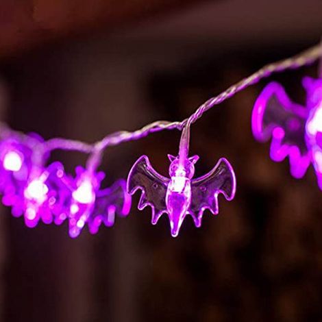 Guirlande Lumineuse Halloween - 2 M - 10 LED - Fonctionne Sur Piles - Étanche IP65 - Pour Intérieur Et Extérieur (1/5)