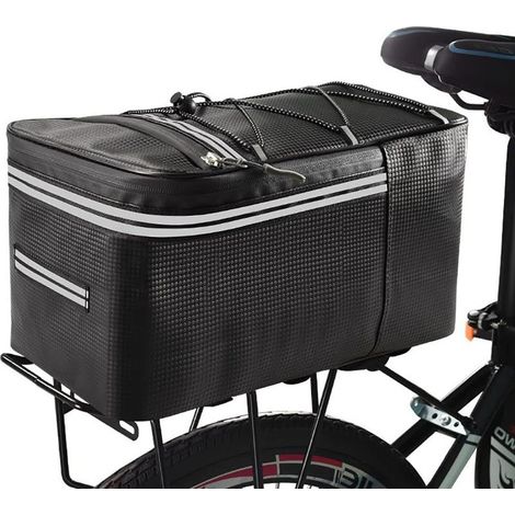 Sacoche à outils, sacoche pour porte-bagages de vélo, sacoche arrière étanche pour vélo, panier arrière de vélo de 15 L, sac de rangement réfléchissant pour coffre de vélo - (1/5)