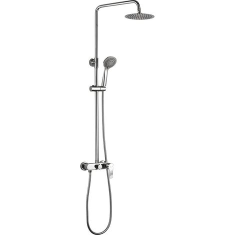 Kibath Columna Ducha monomando CAN redonda de 83-126 cm acabado CROMO brillo fabricado en latón (1/5)
