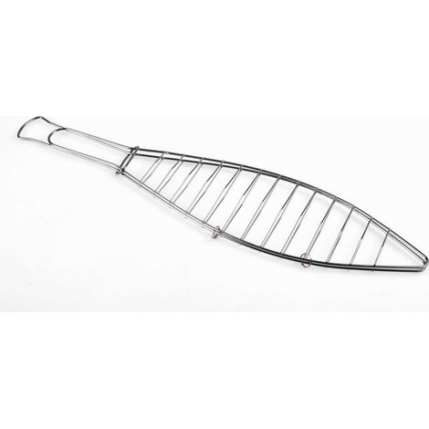 BURI Edelstahl Fischbräter Grill-Fischklammer Grillklammer Fischzange Grillhilfe (1/3)