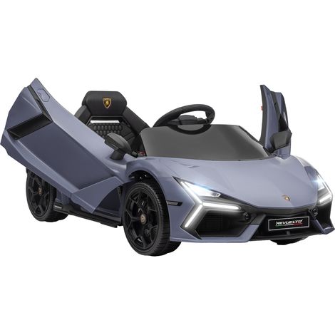 Elektroauto für Kinder von 3-5 Jahren, sanfter Antrieb, fernsteuerbar, mit Hupe, Kunststoff und Metall, Grau
