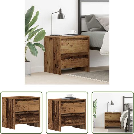 Altholz Nachttisch - Nachttisch Altholz 45 x 34 x 44,5 cm Holzwerkstoff (1/5)