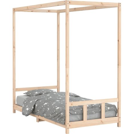 Lit Simple,Lit enfant,Cadre de lit pour enfant 90x190 cm Bois de pin massif CFW7225471 (1/5)