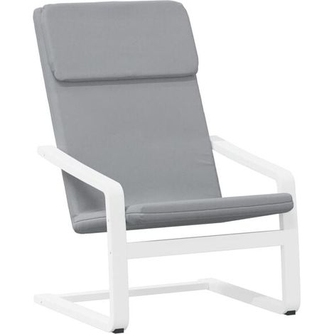 Fauteuil inclinable en tissu gris clair (1/5)