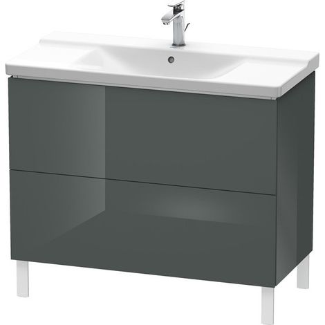 Meuble sous-vasque L-CUBE 1020x481x709mm Gris Doloaveci brillant